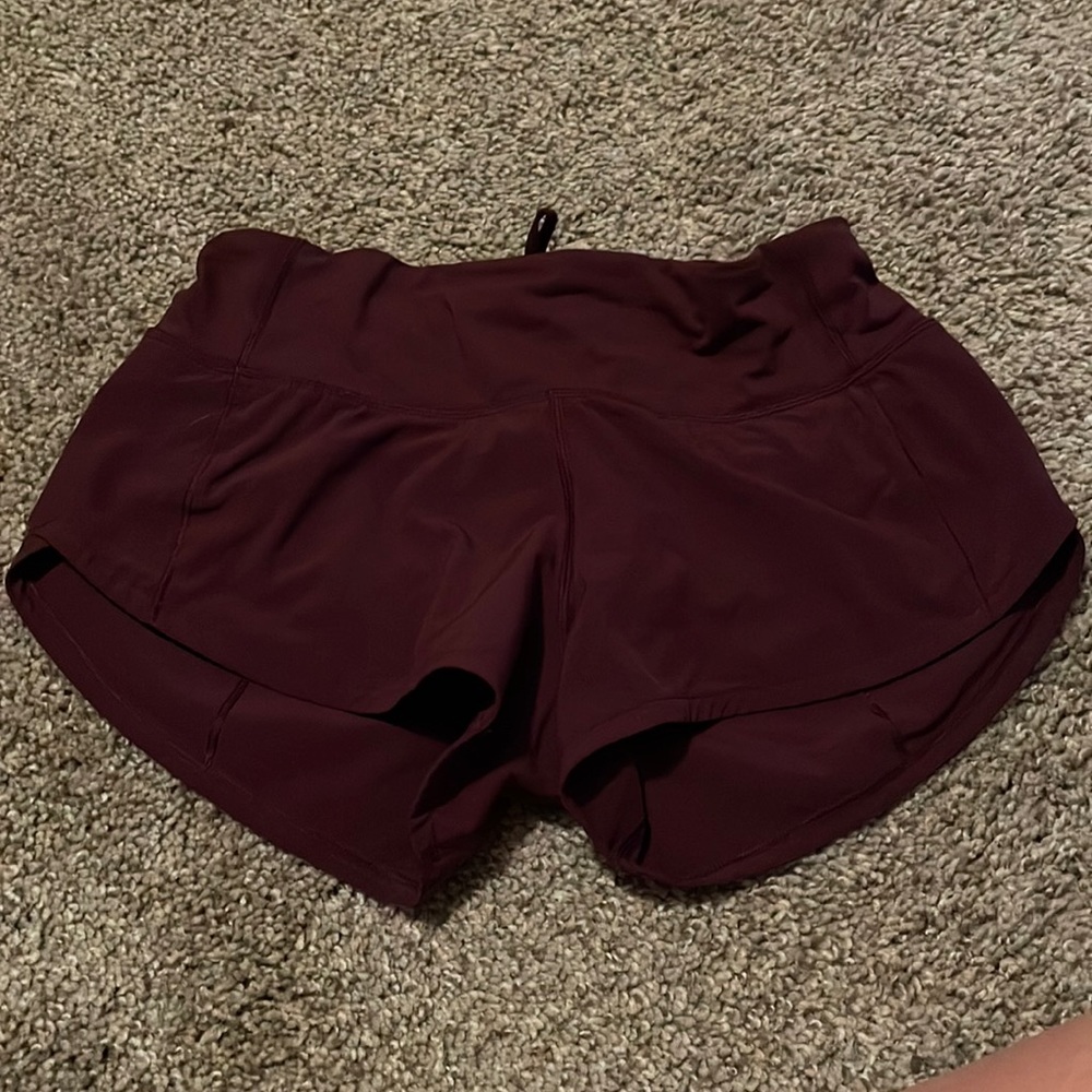 lululemon speed up shorts size 0